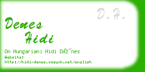 denes hidi business card